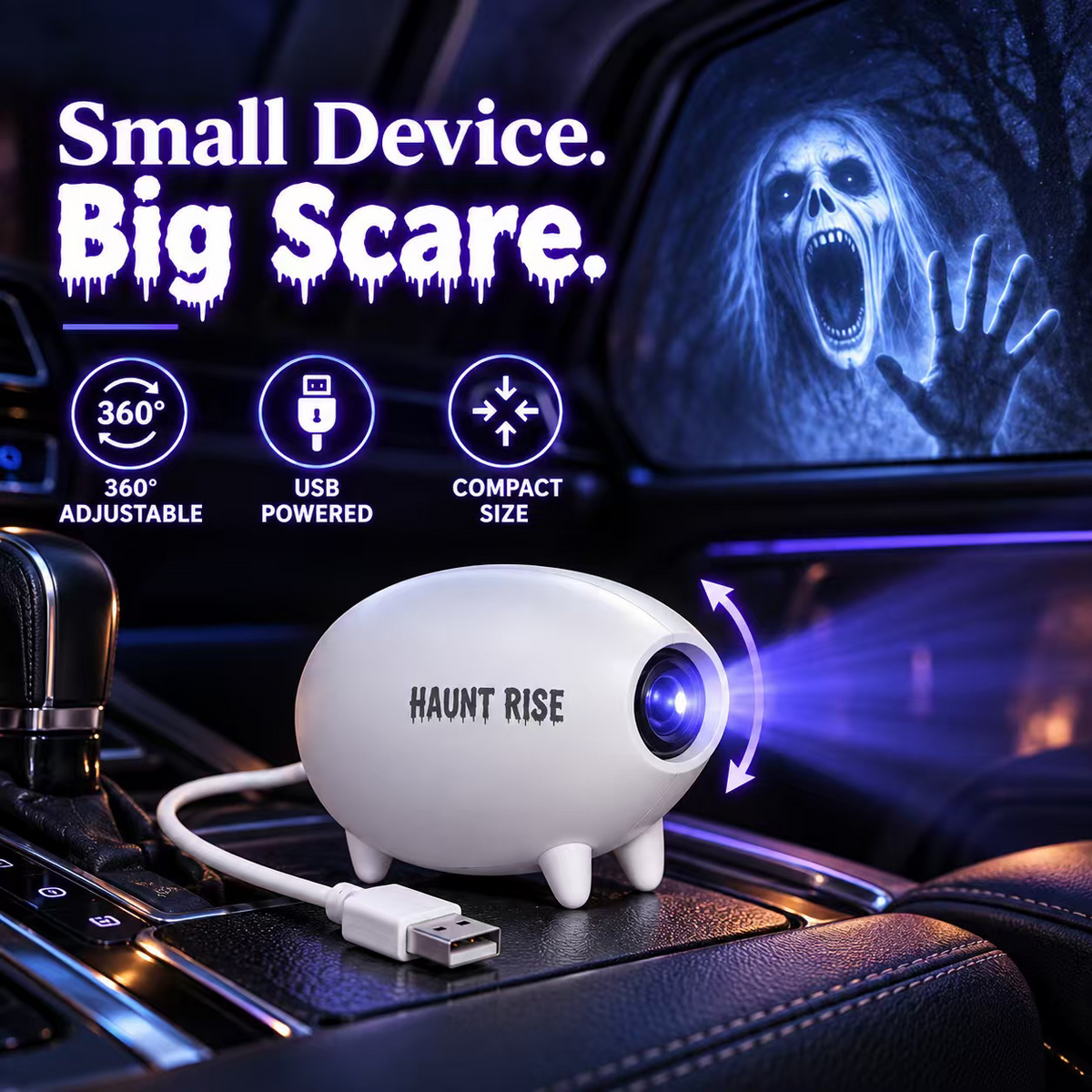 🎃 👻 Haunt Rise Halloween Window Projector-360° Adjustable Stand for Home Decor 🎃(✨Buy 2 Free Shipping)