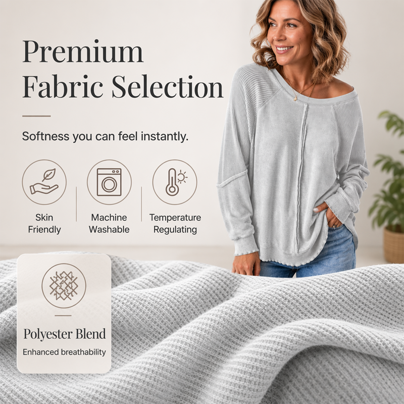 📢📢40% OFF !! ⏰Women’s Casual Round Neck & Long Sleeve Top