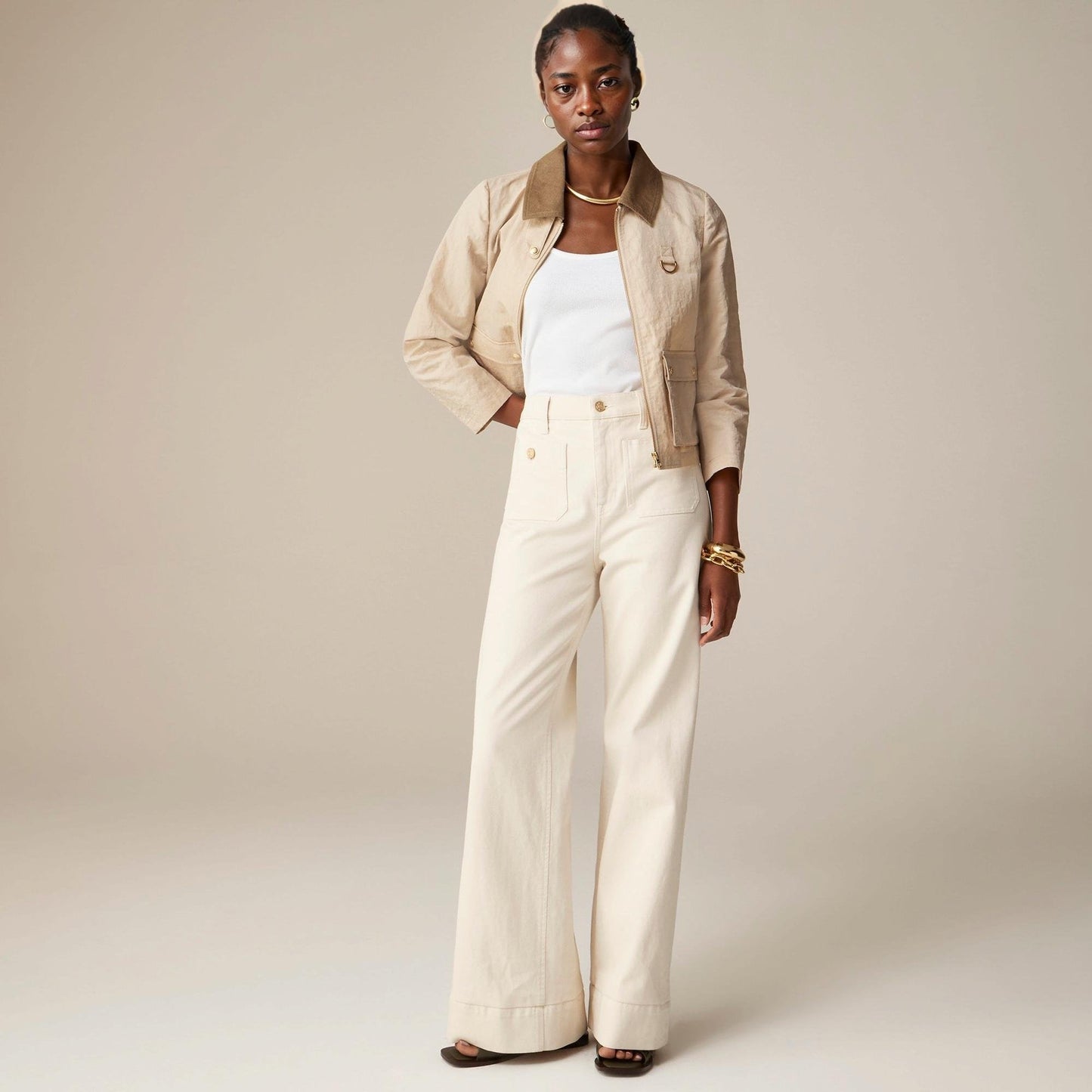 🧣👖Tummy Control Sailor Wide Leg Trouser