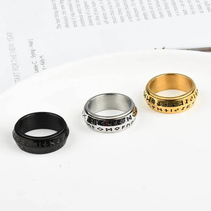 ⚔️Viking Rune Rotating Ring💍