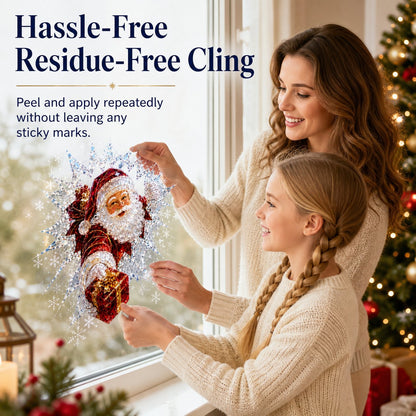 Christmas Window Decal Stickers - Reusable Festive Holiday Glass Decorations