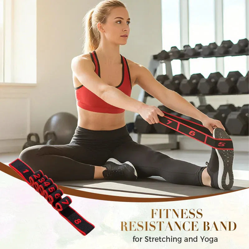 🧘‍♀️ 8-Segment Adjustable Resistance Band | Yoga & Stretching Assistant | Relieve Shoulder Stiffness & Boost Flexibility