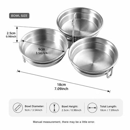 3-Cup Stainless Steel Egg Poacher, 3 Cavity Egg Steamer Mold with Handle, Reusable Egg Poaching Cups for Poached Eggs, Steamed Eggs, Breakfast & Dessert Making
