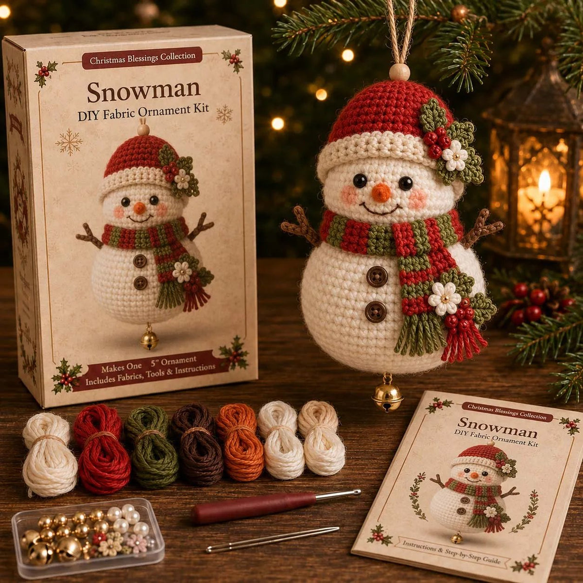 🎄Beginner-Friendly Christmas Character DIY Ornament Kit | Complete Craft Set with Soft Materials, Decorative Details & Step-by-Step Instructions Included ✨