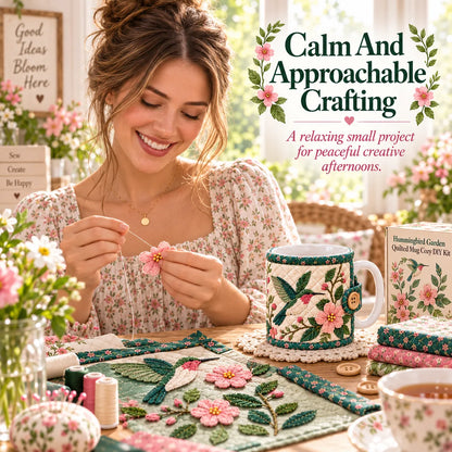 🌸Garden Quilted Mug Cozy DIY Kit