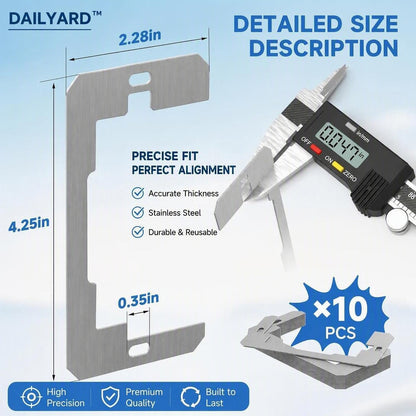 Wall Plate Spacers for Electrical Outlets – Heavy-Duty Metal Outlet Leveling Plates for Loose, Recessed & Crooked Boxes