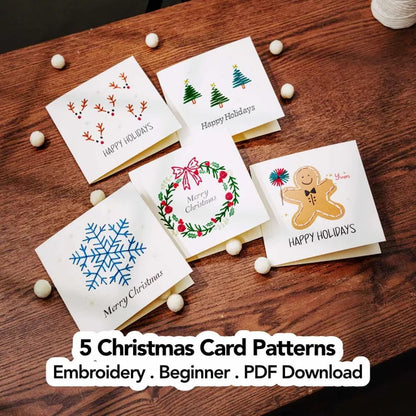 🌲 🪡 Christmas Hand Embroidery Card DIY Kit | Stitch Your Way Into the Christmas Spirit ✨ 🎁