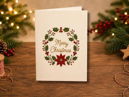 🌲 🪡 Christmas Hand Embroidery Card DIY Kit | Stitch Your Way Into the Christmas Spirit ✨ 🎁
