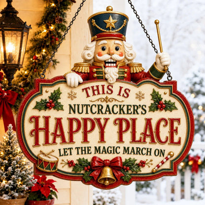 🎅Last Day 49% OFF – Christmas Happy Place Hanging Sign