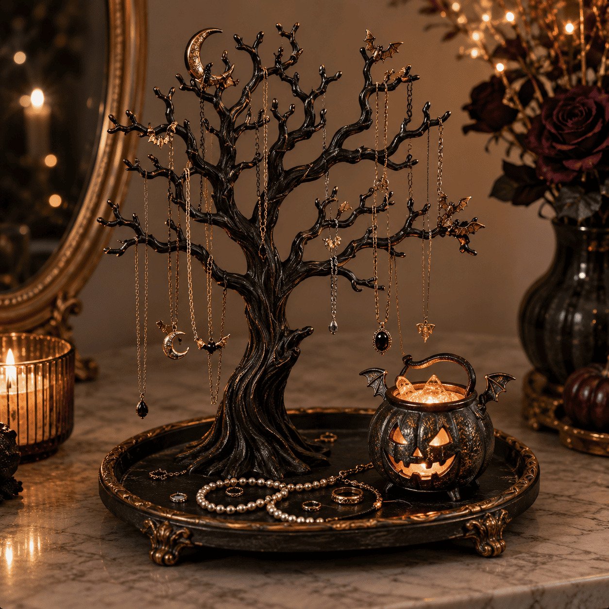 🔥Last Day 50% OFF - 🌳 Illuminated Jewelry Tree Organizer