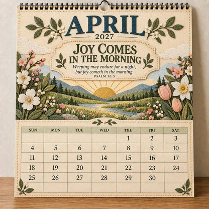 ✝️ 2027 Psalms Wall Calendar | Monthly Scripture & Christian Artwork