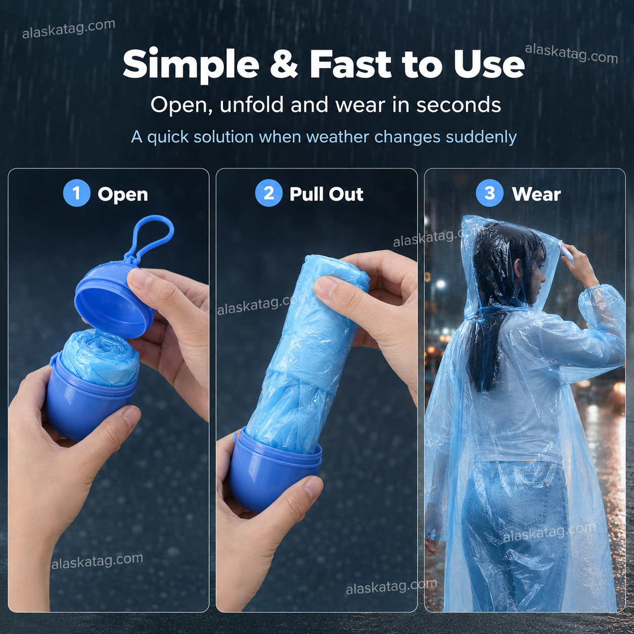 🌧️ Pocket-Size Disposable Raincoat for Unexpected Showers