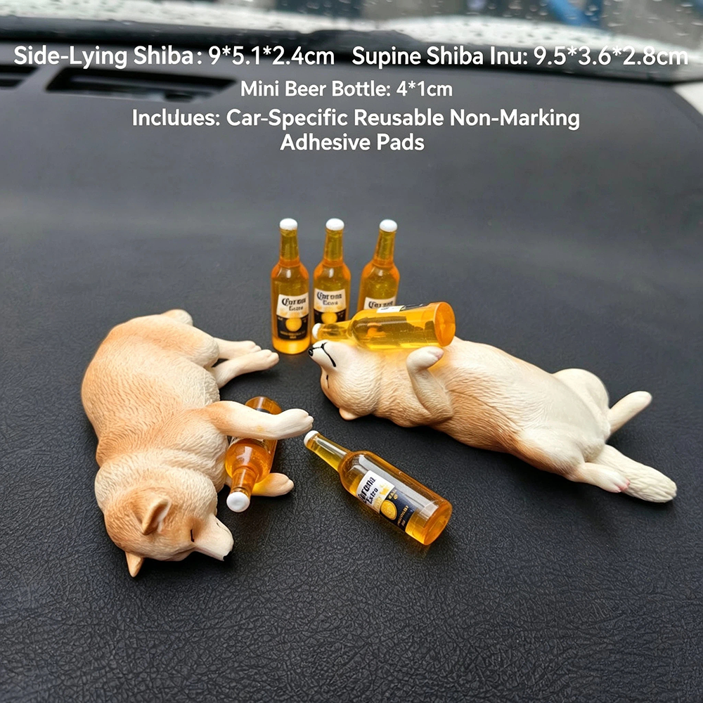 🐕Realistic Drunken Shiba Inu Puppy Car Ornament