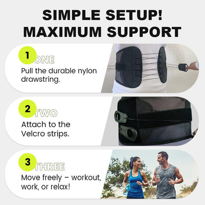 ✨Relieve Back Pain Anytime, Anywhere🎉Adjustable Double Pulley Breathab