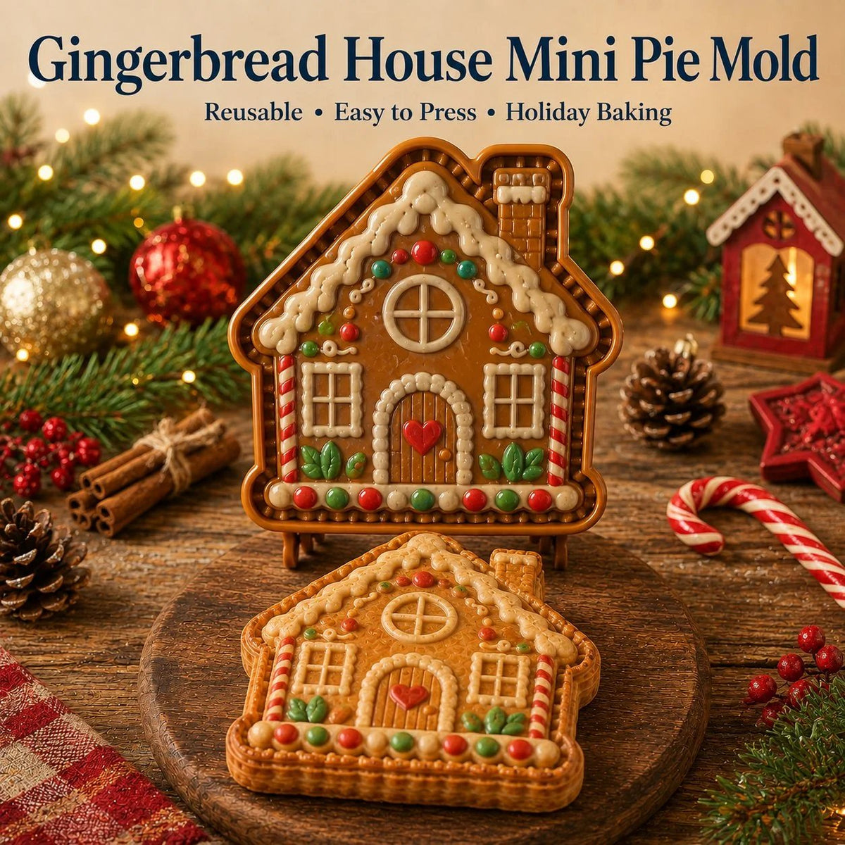 💥ONLY ￡7.99!!!🎁 BUY 1 GET 1 FREE | Christmas Baking Moulds – 8 Festive Designs 🎄