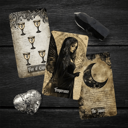 💀🖤Vintage Gothic Tarot Cards Set - 78 Tarot Cards Deck
