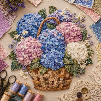 🌸Floral Basket Patchwork DIY Kit