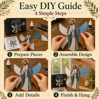 ⏳ Last Day 49% OFF – ✝️ Beginner-Friendly 3D Christian Iridescent Suncatcher DIY Kit | 6 Faith-Inspired Designs with Glass-Style Panels, Metal Frames, Hanging Chain, Tools & Step-by-Step Guide Included 💕