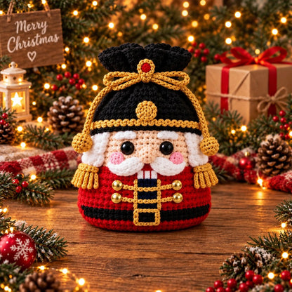🎄 Christmas Crochet Character Gift Pouch | Reusable Drawstring Gift Bag — 12 Festive Designs