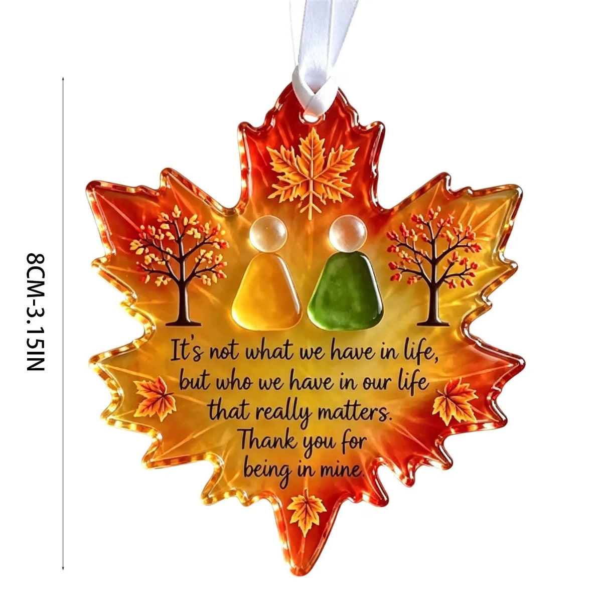 🍁 ❤️ Maple Leaf Friendship Sea Glass Keepsake