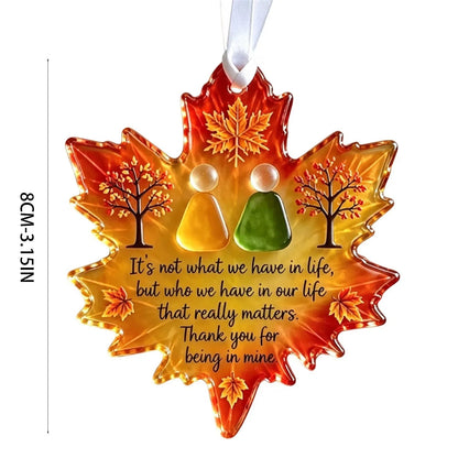 🍁 ❤️ Maple Leaf Friendship Sea Glass Keepsake