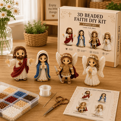🔥 DIY Christian 3D Beaded Figurines Kit | Handmade Faith Craft for Prayer & Decoration