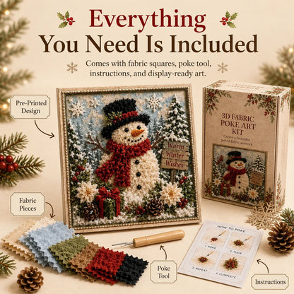 🔥HOT SALE 49% OFF 💥🎄 3D Christmas Fabric Poke Art DIY Craft Kit