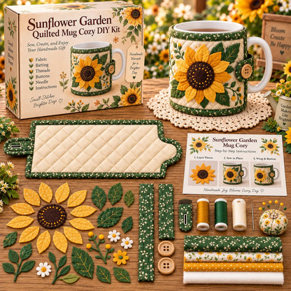 🌸Garden Quilted Mug Cozy DIY Kit