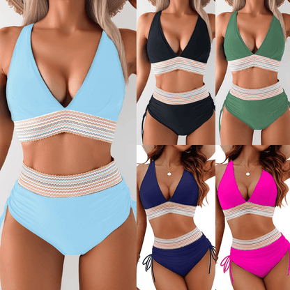 ⏳Last Day Promotion 49% OFF⛱️2026 High Waisted Tummy Control Color Block Bikini Sets