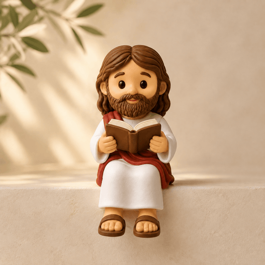 ✝️🙏 Jesus Shelf Sitter Figurines – 5 Meaningful Poses ❤️ Christian Faith Desk & Shelf Décor 🎁