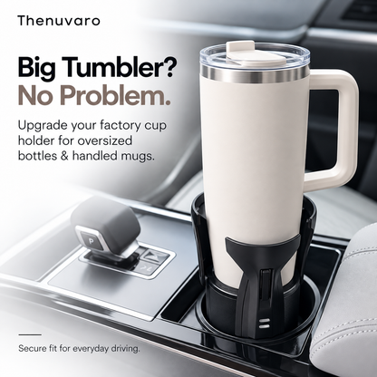 🚗 Expandable Car Cup Holder for Large Tumblers – Secure Fit for Oversized Bottles & Handled Mugs