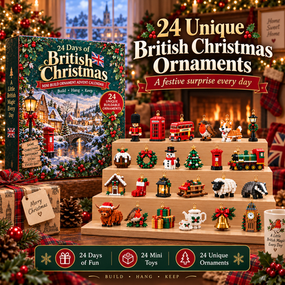 🎄 24 Days of British Christmas – Mini Toy Ornament Advent Calendar