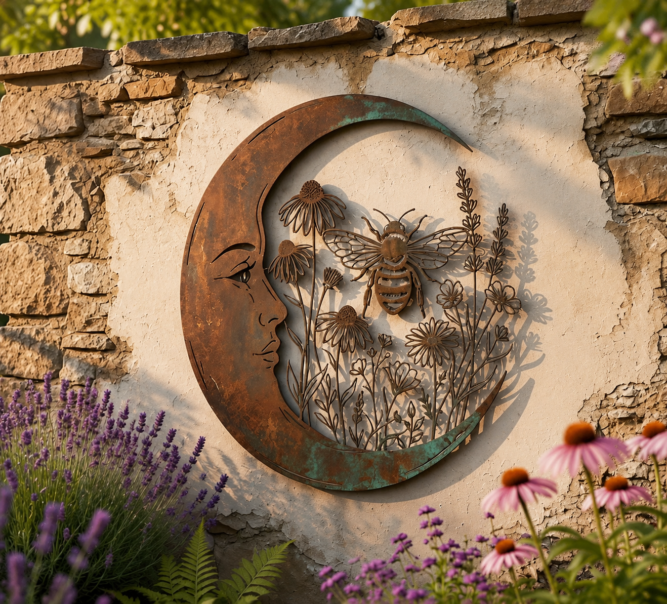 Moon Virgin Mary Garden Wall Decor