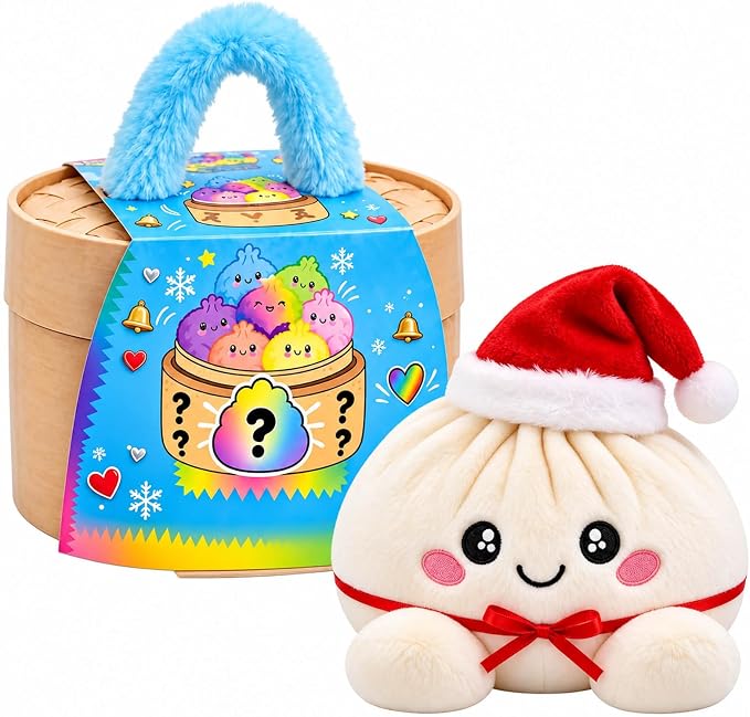 🎄 Mystery Christmas Dumpling Plush – Cute Surprise Plush Basket Gift