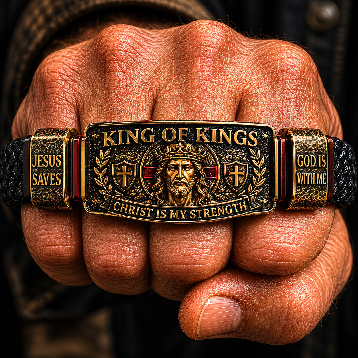 ✝️ The Ultimate Father's Day Tribute: King of Kings Faith Bracelet — Wear Your Belief with Pride (49% OFF Today🔥)