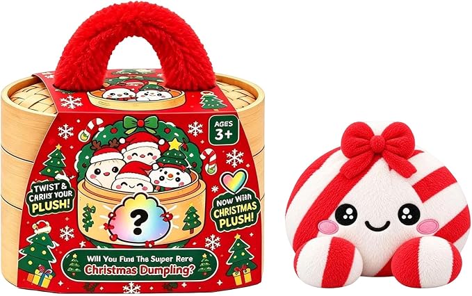 🎄 Mystery Christmas Dumpling Plush – Cute Surprise Plush Basket Gift