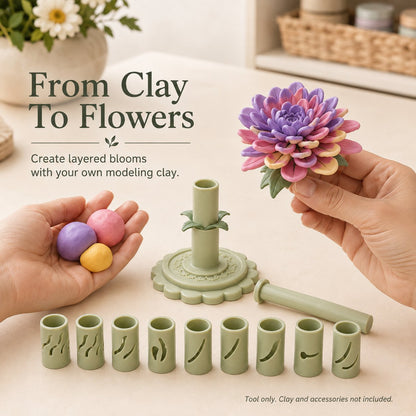 🔥Last Day 49% OFF -Modular Clay Bloom Maker with 9 Shaping Sleeves