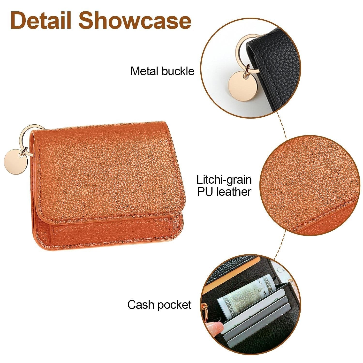 🌹RFID Short Wallets for Women – Fashionable Card Holder with Key Ring & Coin Purse