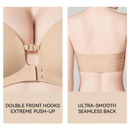 Women's Strapless Front Closure Push-Up Bra