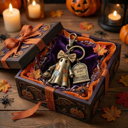 🔥Halloween Spirit Boo Crew Ghost Keychain（Finished 3D alloy product）