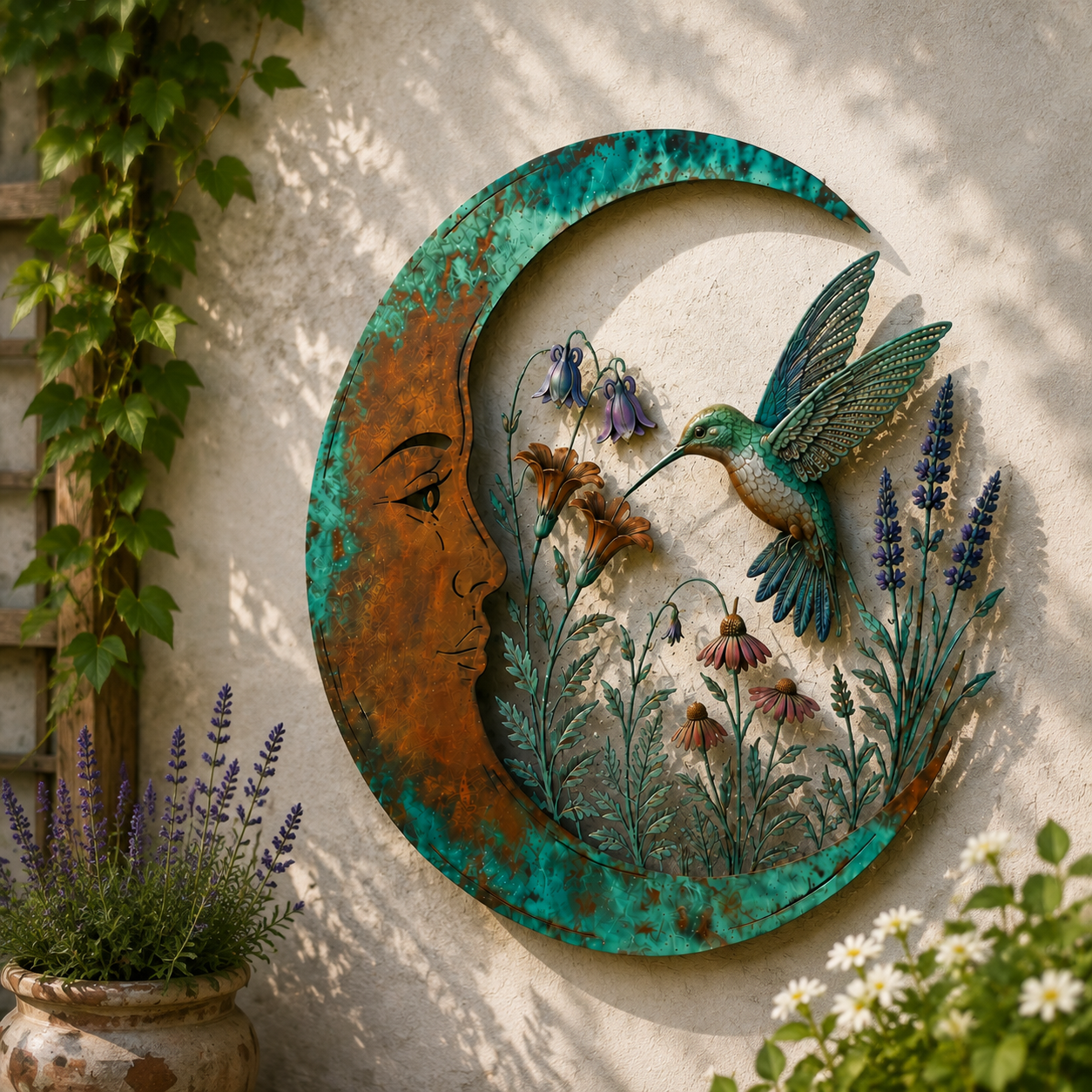 Moon Virgin Mary Garden Wall Decor