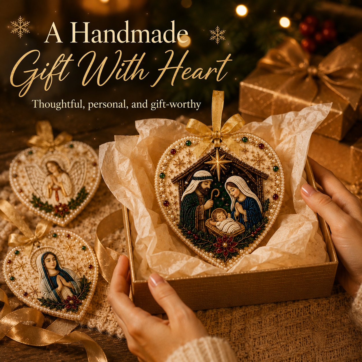 🔥Last Day 49% OFF - ✝️✨ DIY Pearl & Gem Christmas Ornament Collection🎄