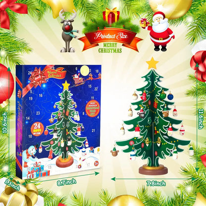 🔥LAST DAY 50% OFF - 🎄🎁 24-Day Christmas Tree Advent Calendar – Daily Ornament Surprises for Kids & Holiday Family Fun