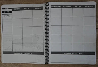 🔥🖤📚Themed Yearly Planner(✨Hardcover Book)