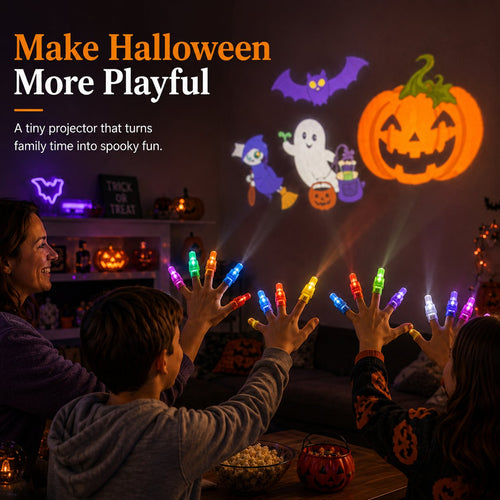 ⏰Limited Stock 49% OFF🎃Halloween Finger Projector Lights – Mini Pattern Projector