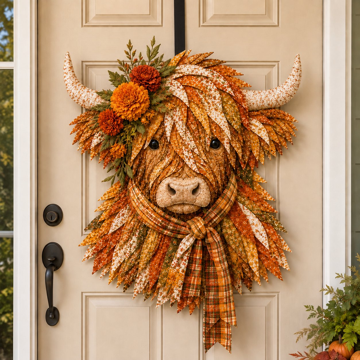 ⏰LAST DAY 49% OFF - 🐮💐🌸 Birth Flower Highland Cow 3D Layered Fabric Art DIY Kit | Complete Kit Included ✂️ Pre-Cut Pieces • Glue or Stitch Your Way • Create a Cozy 3D Highland Cow Decor 💕
