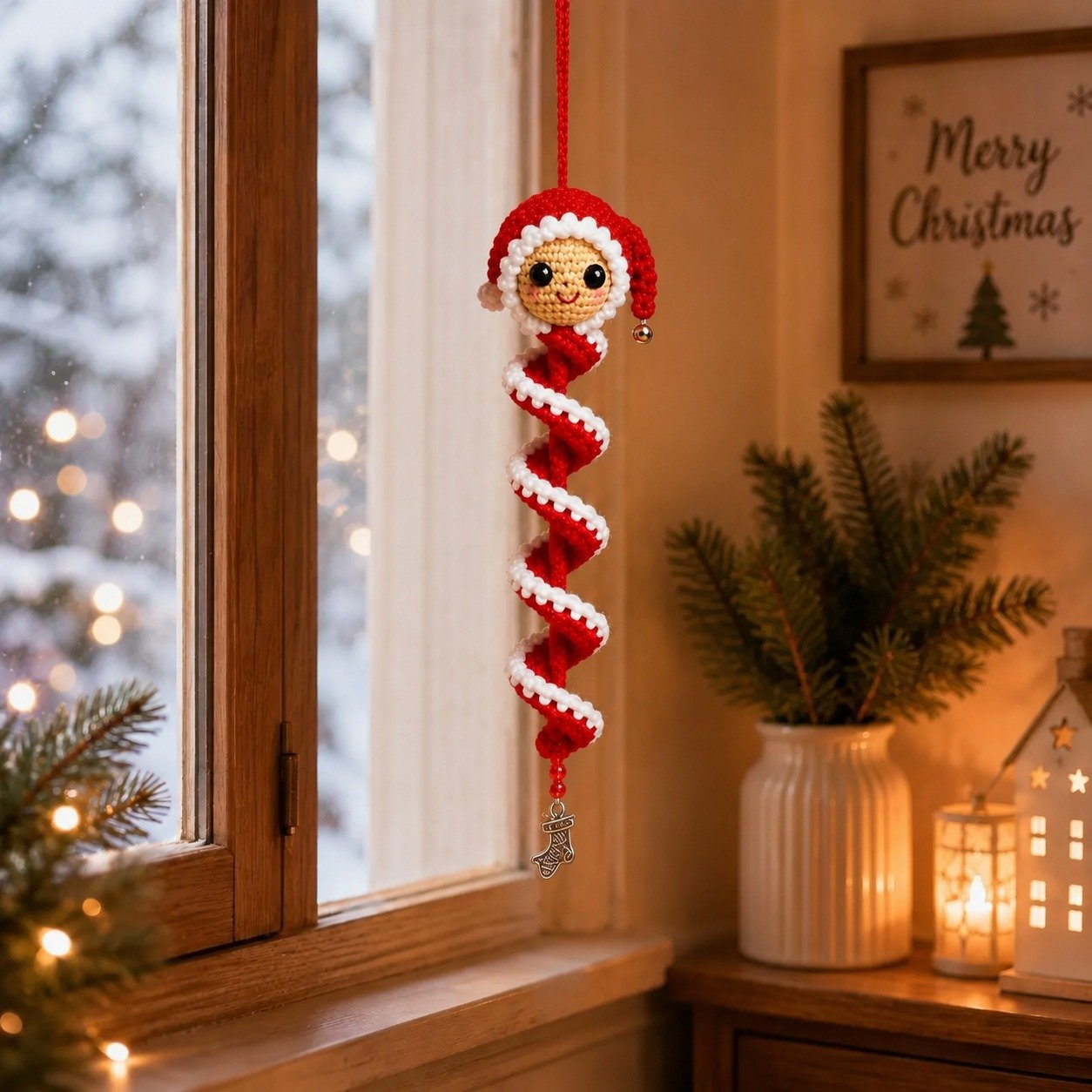 🔥HOT SALE 50% OFF - 🎅🌲Crochet Snowman Spiral Oranment DIY Kit