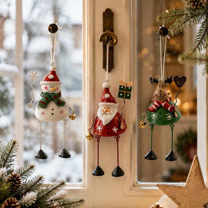 🌲Hot Sale Only ￡12.99!!!✨ Hand-Painted Metal Dangling Leg Christmas Ornaments