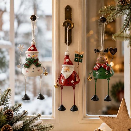 🌲Hot Sale Only ￡12.99!!!✨ Hand-Painted Metal Dangling Leg Christmas Ornaments