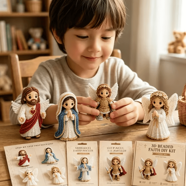 🔥 DIY Christian 3D Beaded Figurines Kit | Handmade Faith Craft for Prayer & Decoration